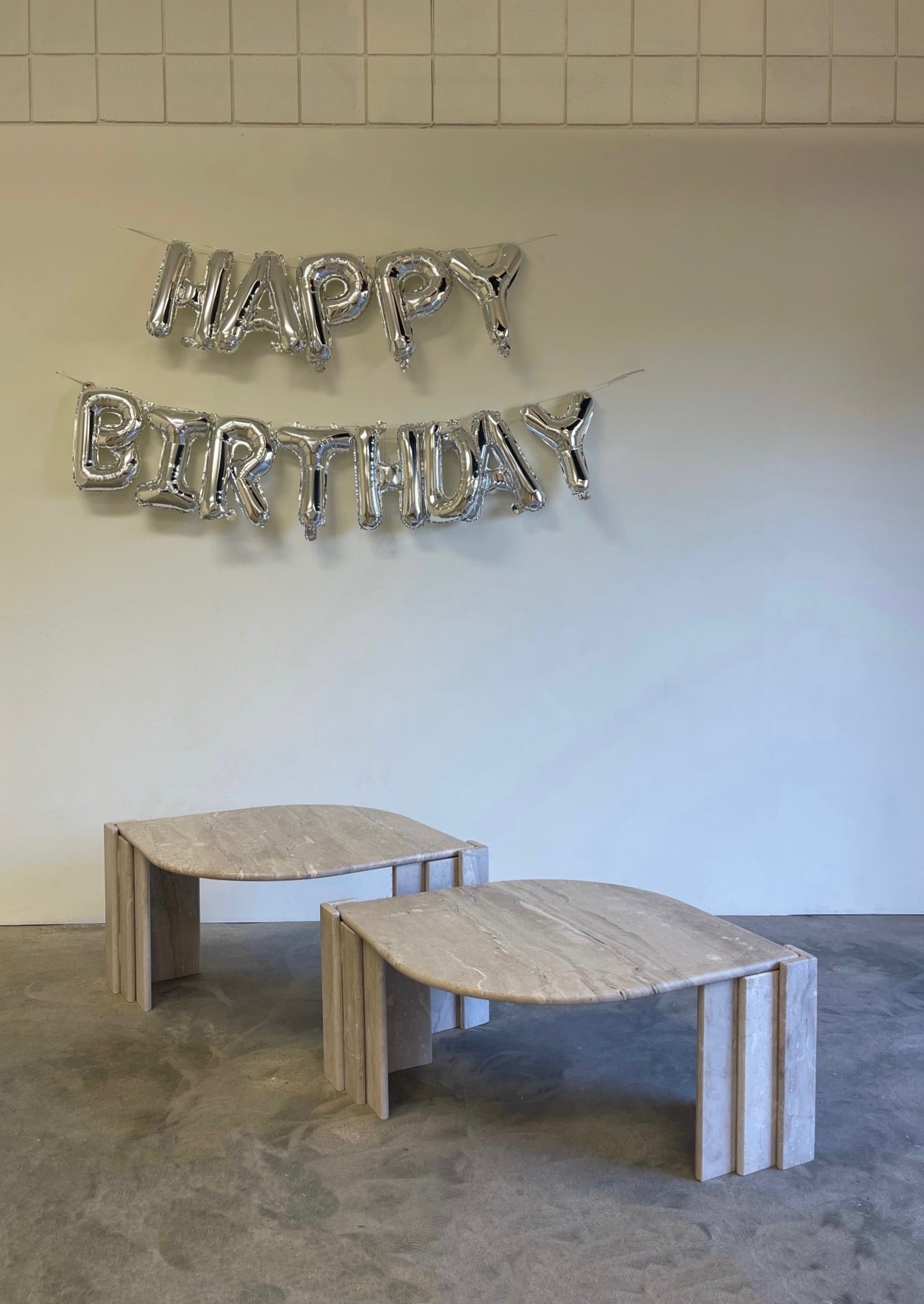 stone teardrop coffee tables