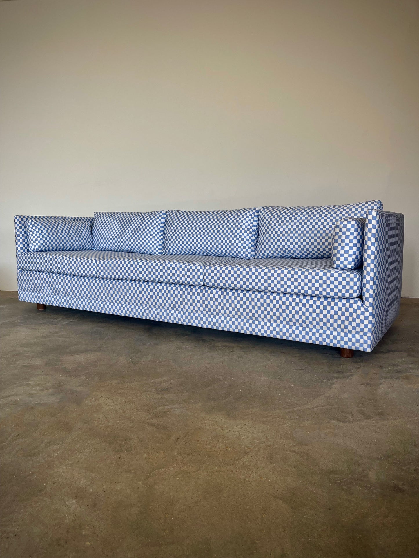 checkered sofa