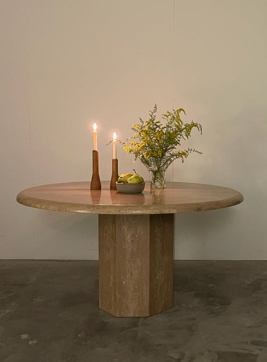 travertine dining table