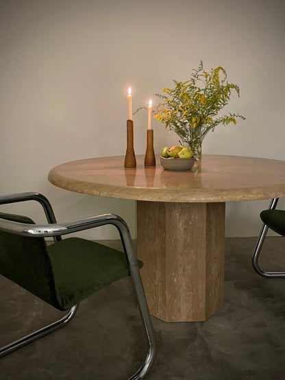 travertine dining table